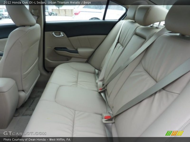  2012 Civic EX-L Sedan Beige Interior