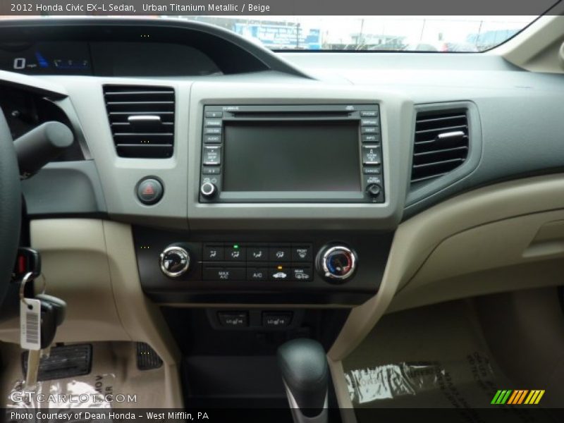 Controls of 2012 Civic EX-L Sedan
