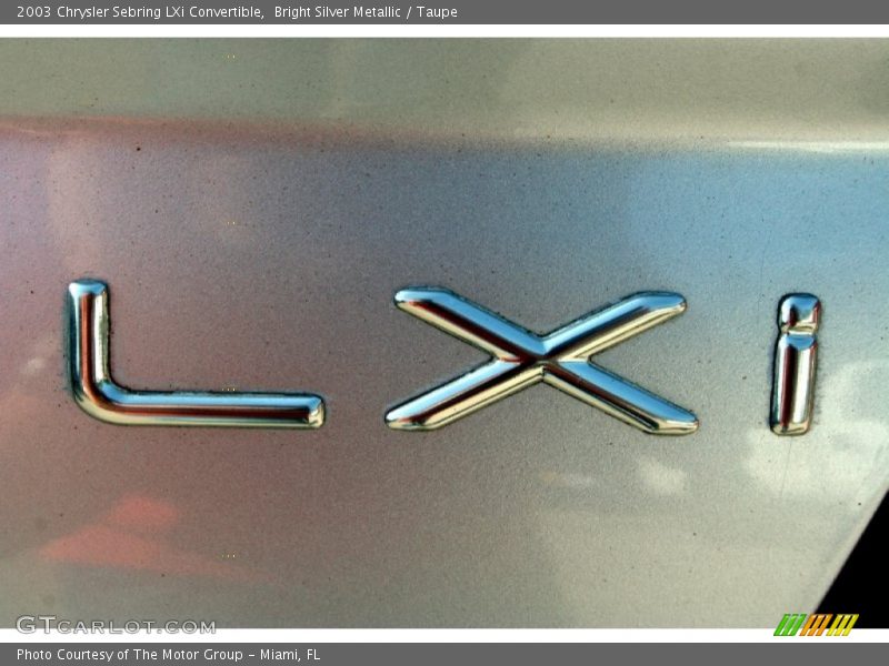 Bright Silver Metallic / Taupe 2003 Chrysler Sebring LXi Convertible