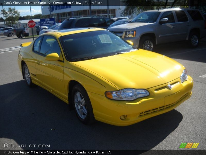 Competition Yellow / Ebony Black 2003 Chevrolet Monte Carlo LS