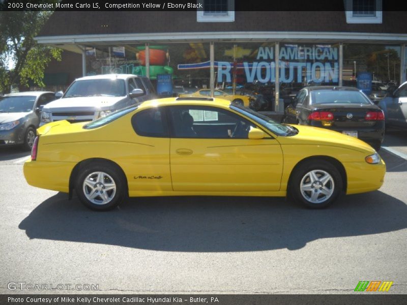 Competition Yellow / Ebony Black 2003 Chevrolet Monte Carlo LS