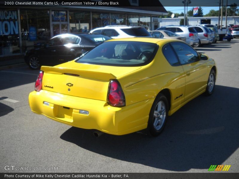 Competition Yellow / Ebony Black 2003 Chevrolet Monte Carlo LS