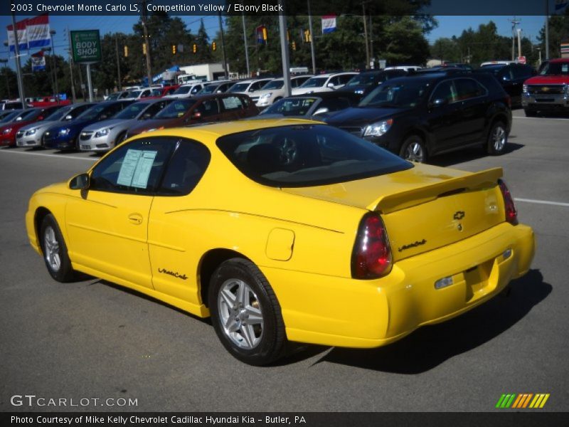 Competition Yellow / Ebony Black 2003 Chevrolet Monte Carlo LS