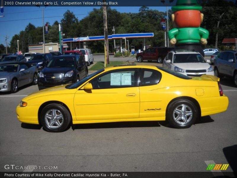 Competition Yellow / Ebony Black 2003 Chevrolet Monte Carlo LS