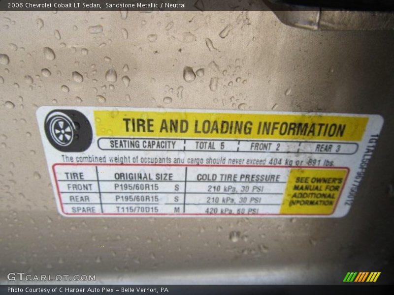 Sandstone Metallic / Neutral 2006 Chevrolet Cobalt LT Sedan