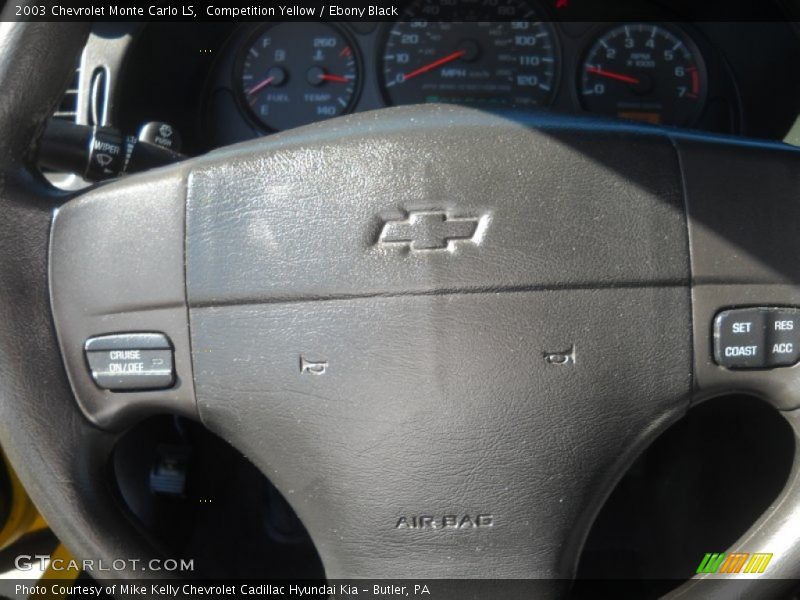 Competition Yellow / Ebony Black 2003 Chevrolet Monte Carlo LS