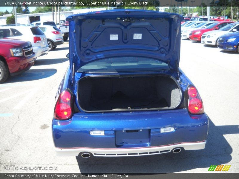 Superior Blue Metallic / Ebony Black 2004 Chevrolet Monte Carlo Supercharged SS