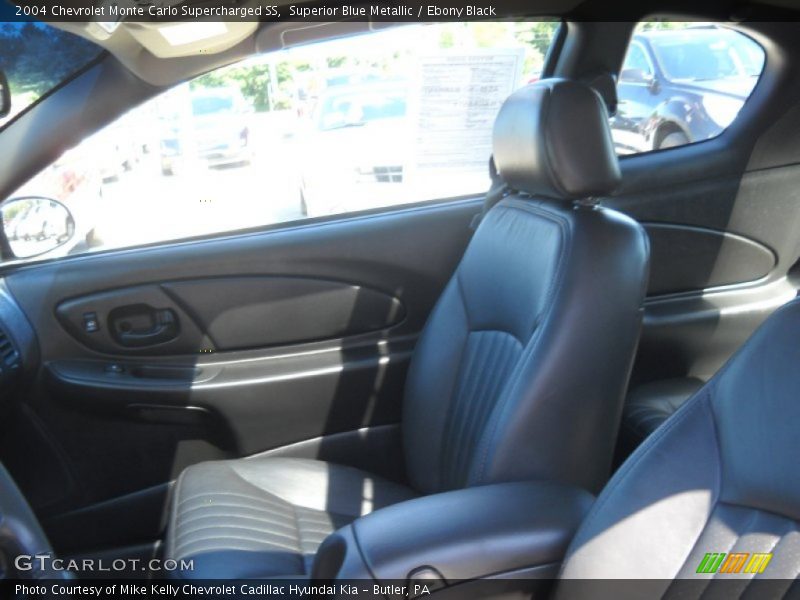 Superior Blue Metallic / Ebony Black 2004 Chevrolet Monte Carlo Supercharged SS