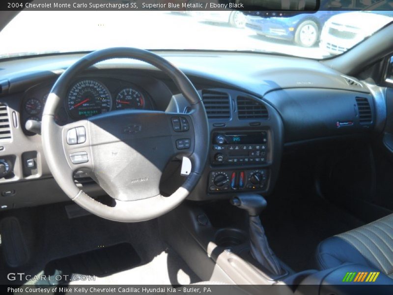 Superior Blue Metallic / Ebony Black 2004 Chevrolet Monte Carlo Supercharged SS