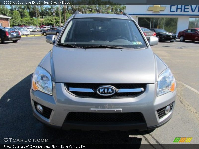 Steel Silver / Black 2009 Kia Sportage EX V6