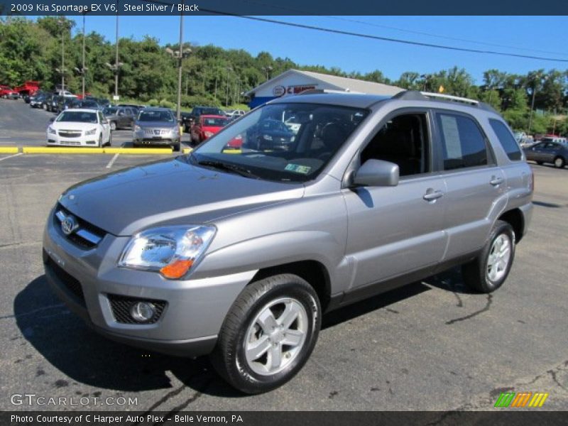 Steel Silver / Black 2009 Kia Sportage EX V6