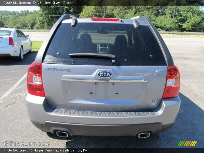 Steel Silver / Black 2009 Kia Sportage EX V6