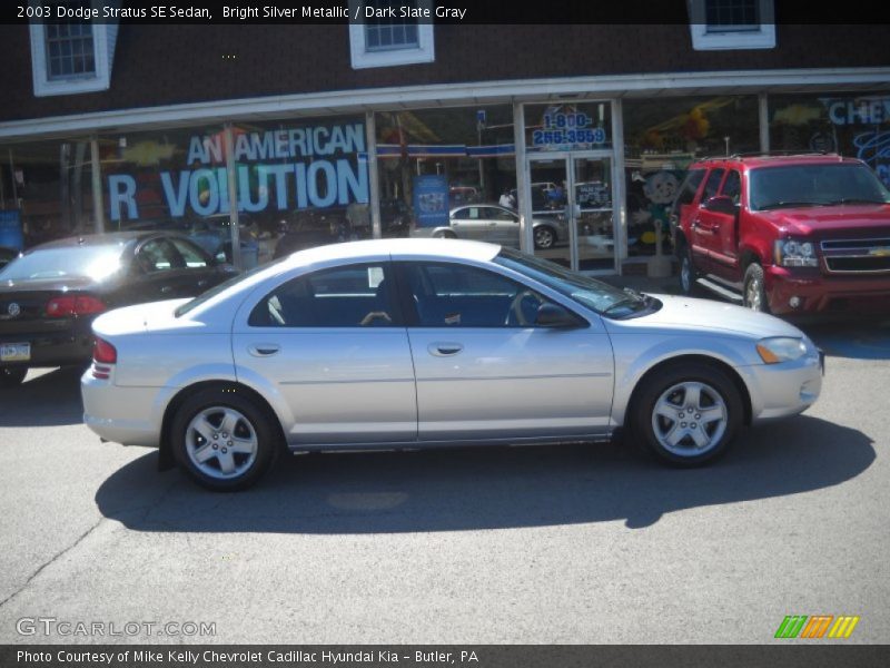Bright Silver Metallic / Dark Slate Gray 2003 Dodge Stratus SE Sedan