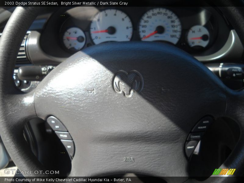 Bright Silver Metallic / Dark Slate Gray 2003 Dodge Stratus SE Sedan