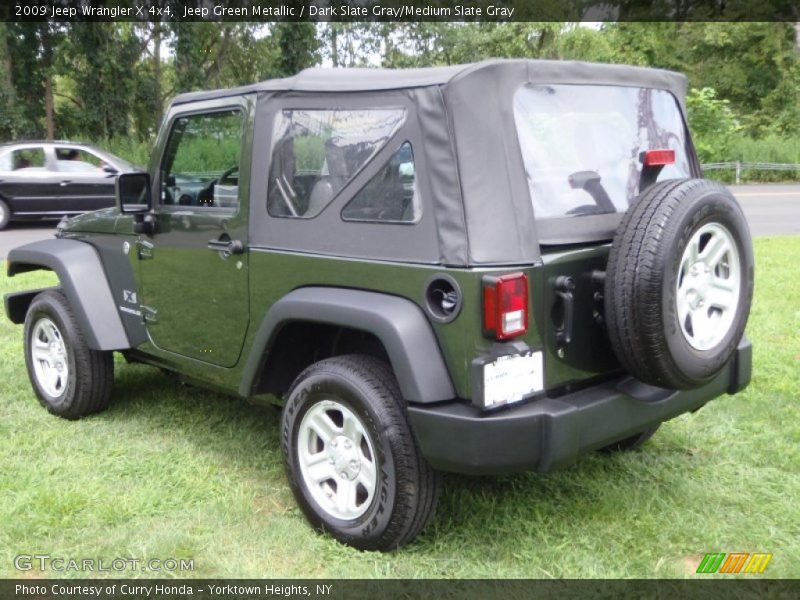 Jeep Green Metallic / Dark Slate Gray/Medium Slate Gray 2009 Jeep Wrangler X 4x4