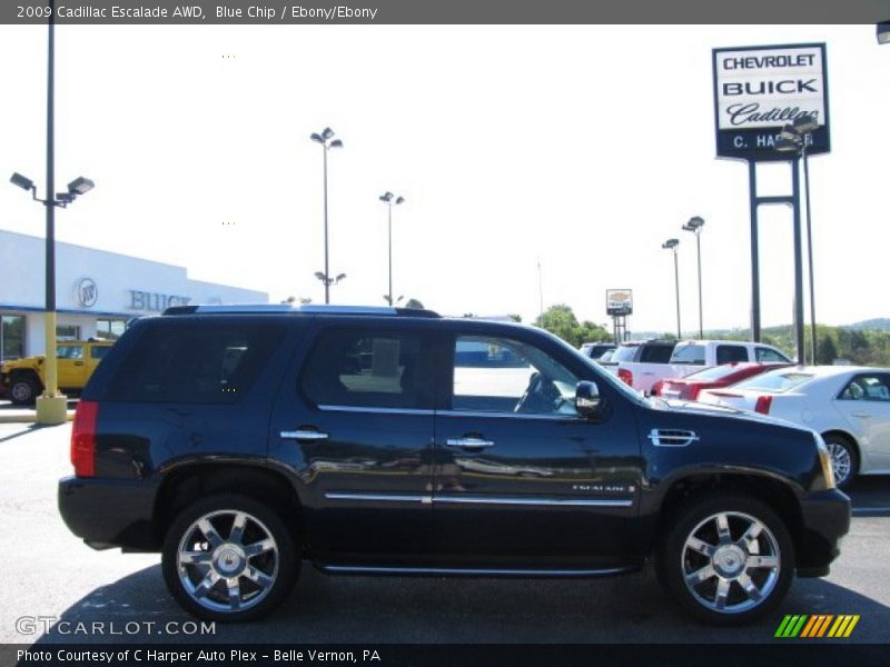 Blue Chip / Ebony/Ebony 2009 Cadillac Escalade AWD