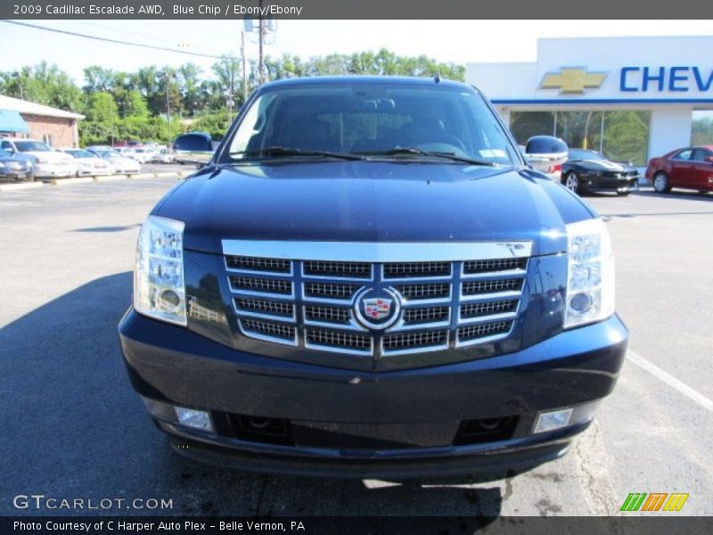 Blue Chip / Ebony/Ebony 2009 Cadillac Escalade AWD