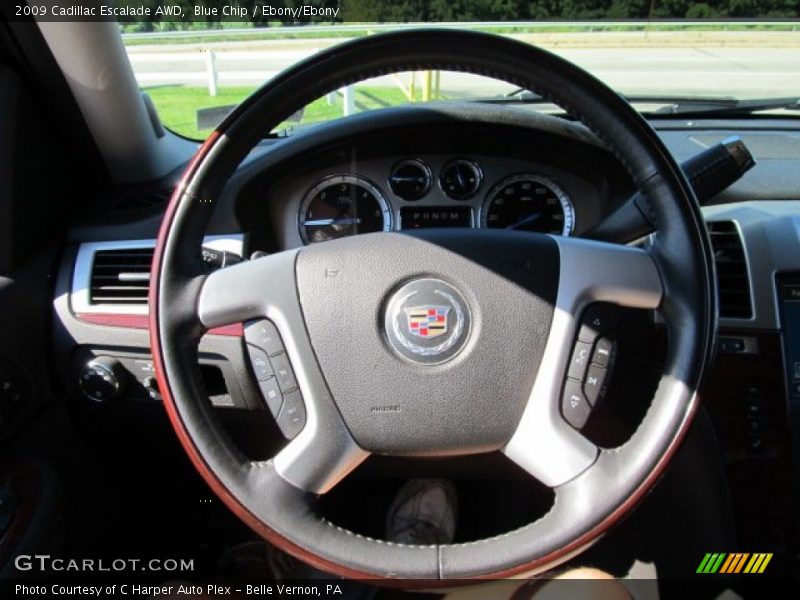 Blue Chip / Ebony/Ebony 2009 Cadillac Escalade AWD