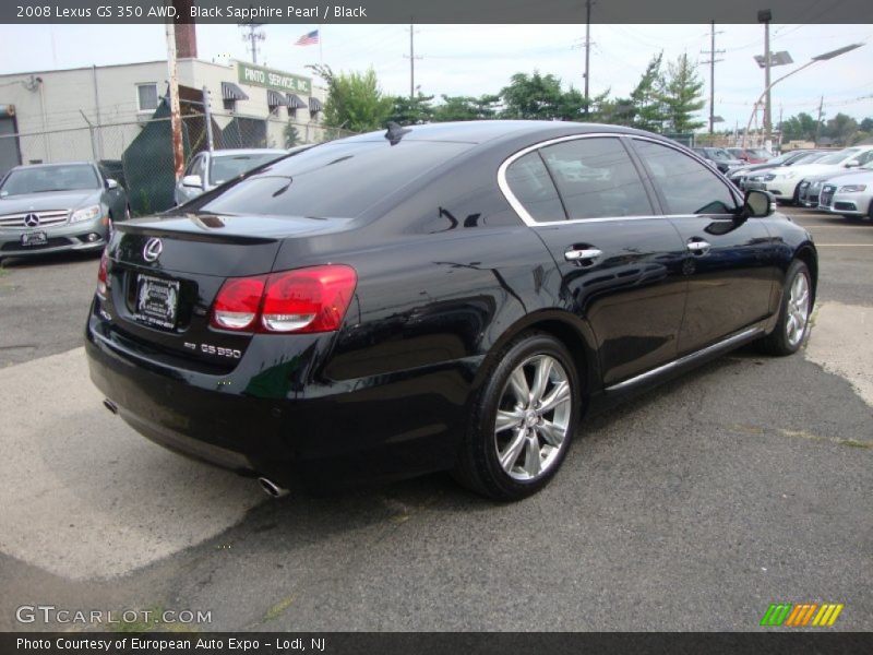Black Sapphire Pearl / Black 2008 Lexus GS 350 AWD