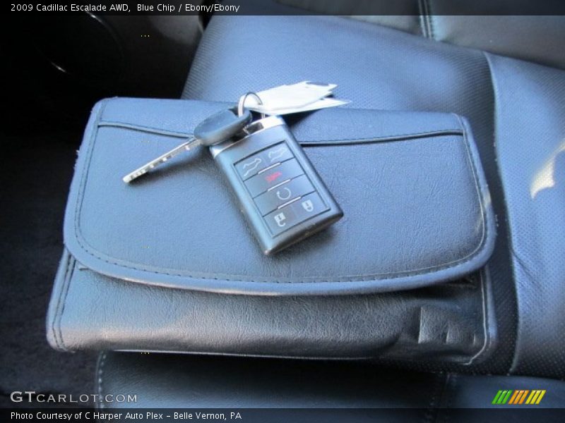 Blue Chip / Ebony/Ebony 2009 Cadillac Escalade AWD