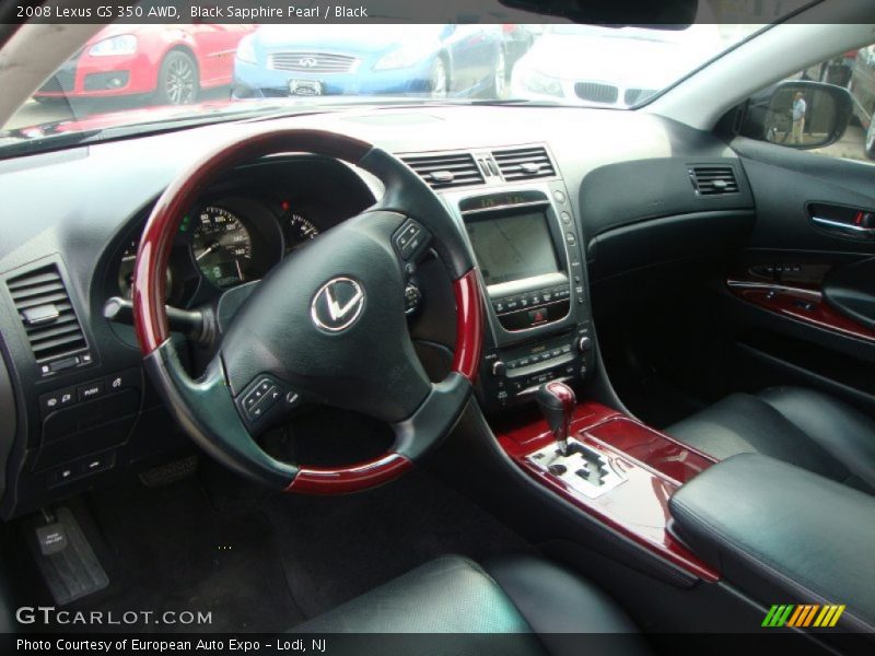 Black Sapphire Pearl / Black 2008 Lexus GS 350 AWD