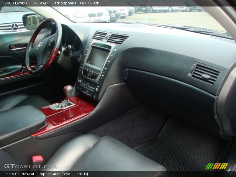 Black Sapphire Pearl / Black 2008 Lexus GS 350 AWD