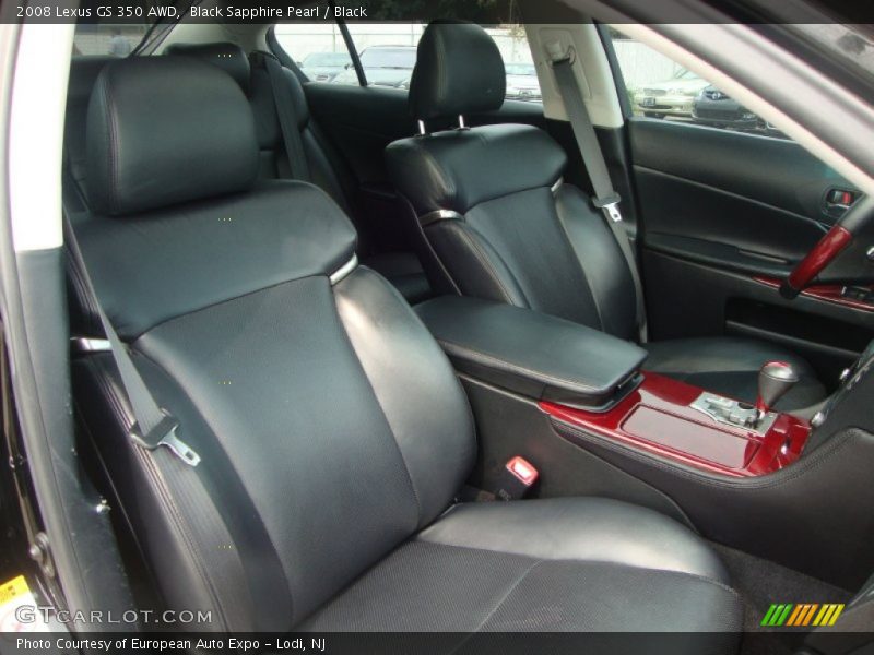 Black Sapphire Pearl / Black 2008 Lexus GS 350 AWD