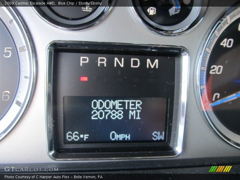 Blue Chip / Ebony/Ebony 2009 Cadillac Escalade AWD