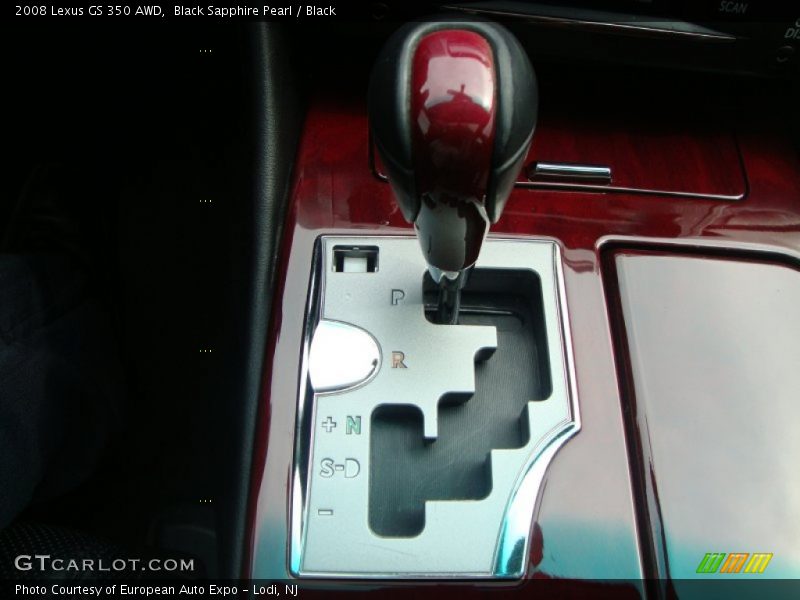 Black Sapphire Pearl / Black 2008 Lexus GS 350 AWD
