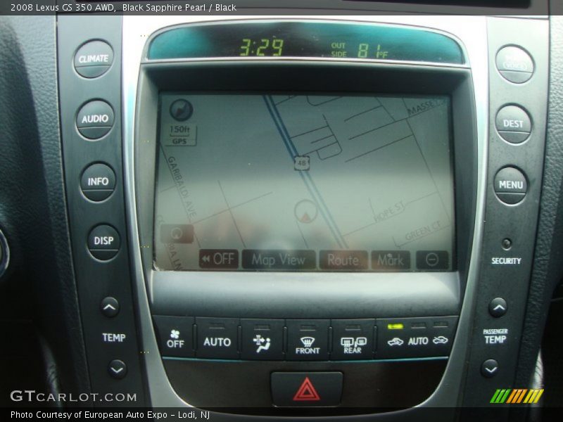 Black Sapphire Pearl / Black 2008 Lexus GS 350 AWD