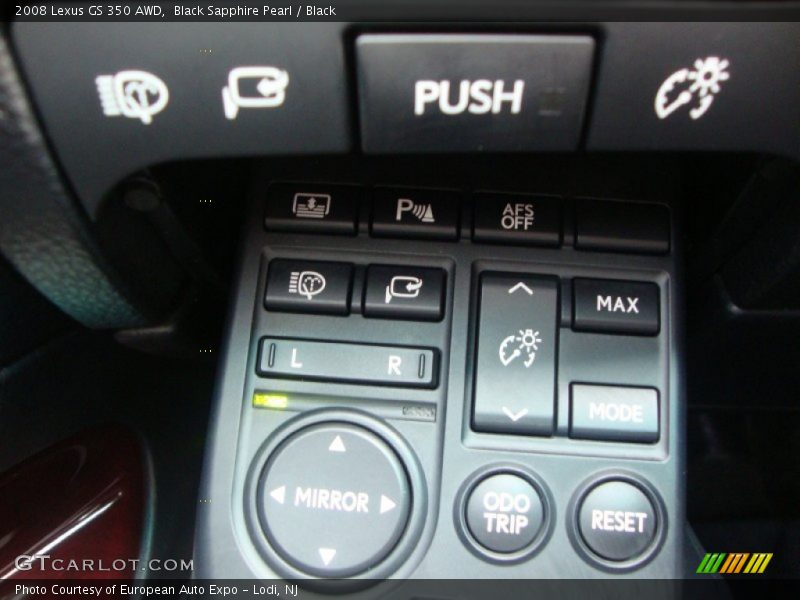Black Sapphire Pearl / Black 2008 Lexus GS 350 AWD