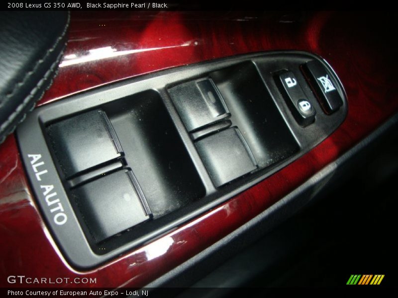 Black Sapphire Pearl / Black 2008 Lexus GS 350 AWD