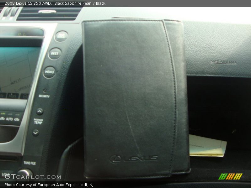 Black Sapphire Pearl / Black 2008 Lexus GS 350 AWD