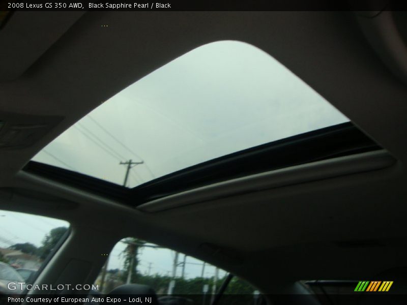 Black Sapphire Pearl / Black 2008 Lexus GS 350 AWD