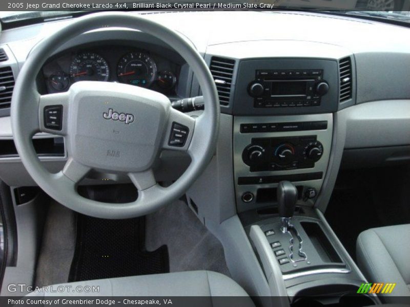 Brilliant Black Crystal Pearl / Medium Slate Gray 2005 Jeep Grand Cherokee Laredo 4x4