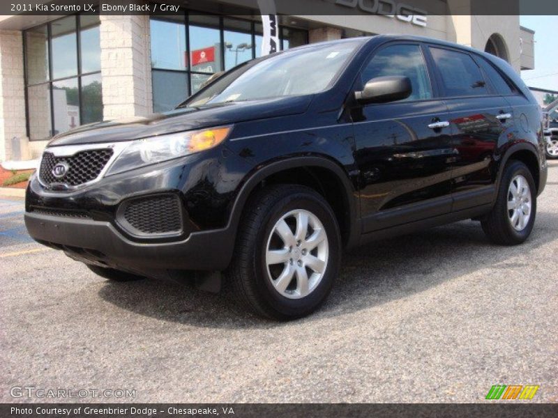 Ebony Black / Gray 2011 Kia Sorento LX