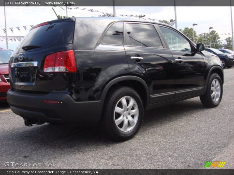 Ebony Black / Gray 2011 Kia Sorento LX