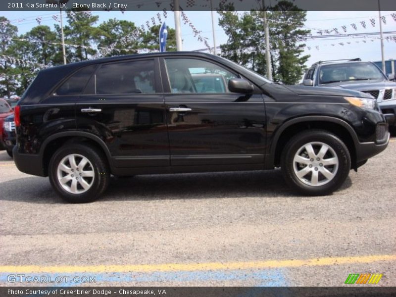 Ebony Black / Gray 2011 Kia Sorento LX