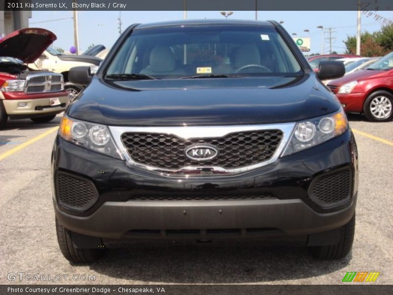 Ebony Black / Gray 2011 Kia Sorento LX