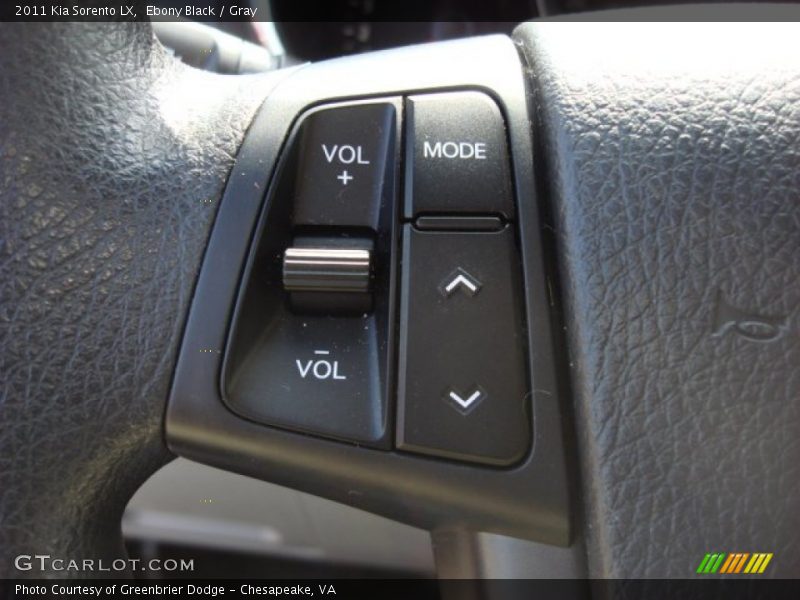 Ebony Black / Gray 2011 Kia Sorento LX