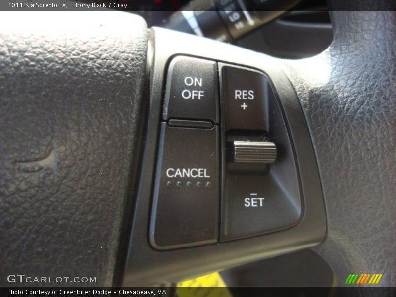 Ebony Black / Gray 2011 Kia Sorento LX
