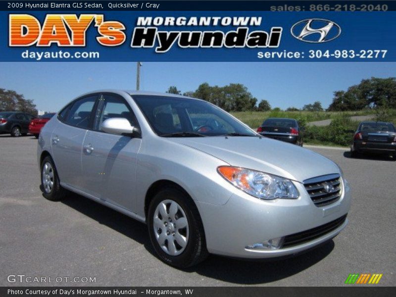 Quicksilver / Gray 2009 Hyundai Elantra GLS Sedan