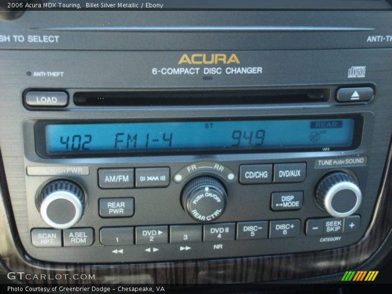 Billet Silver Metallic / Ebony 2006 Acura MDX Touring