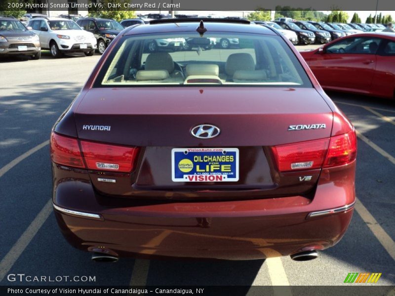 Dark Cherry Red / Camel 2009 Hyundai Sonata Limited V6