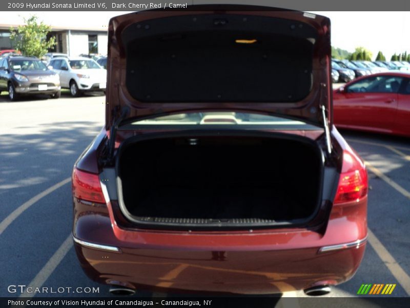 Dark Cherry Red / Camel 2009 Hyundai Sonata Limited V6
