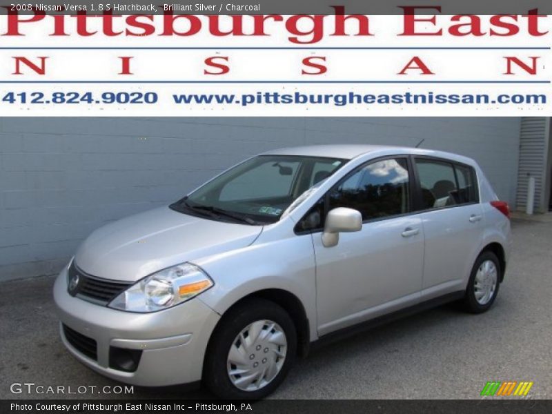 Brilliant Silver / Charcoal 2008 Nissan Versa 1.8 S Hatchback