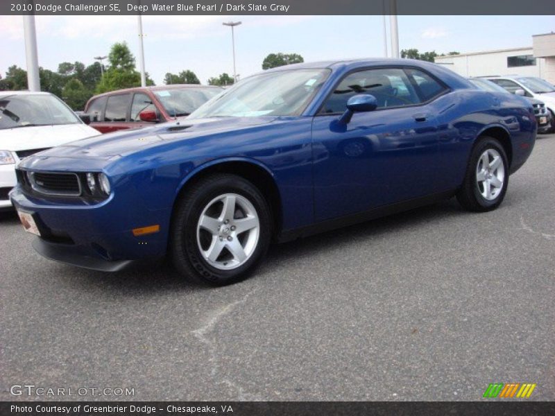 Deep Water Blue Pearl / Dark Slate Gray 2010 Dodge Challenger SE