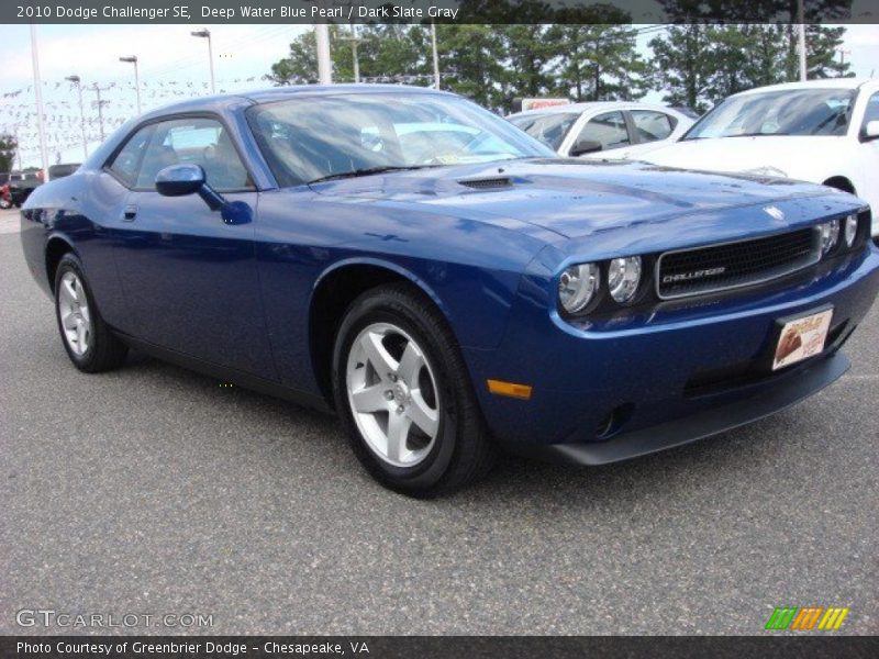 Deep Water Blue Pearl / Dark Slate Gray 2010 Dodge Challenger SE
