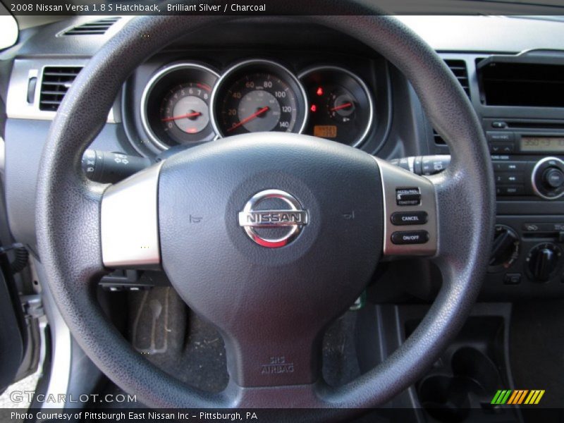 Brilliant Silver / Charcoal 2008 Nissan Versa 1.8 S Hatchback