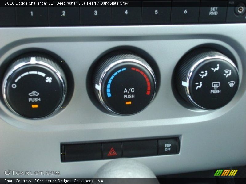 Deep Water Blue Pearl / Dark Slate Gray 2010 Dodge Challenger SE